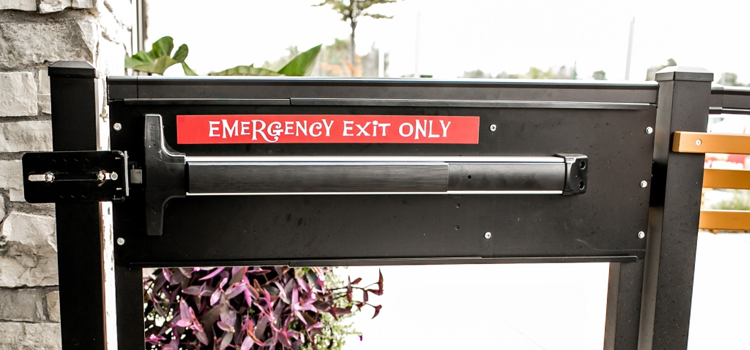 emergency push bar installation in Livingston